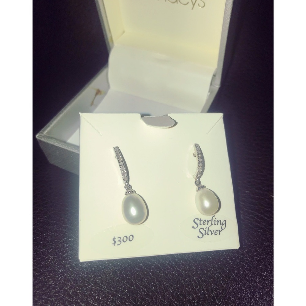 Macy’s Bridge Cultured Pearl Earrings